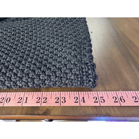 Chicos Womens 2 Black Chunky Knit Cardigan Y2K 60s Mod Fit Retro Chic Officewear - Picture 9 of 9